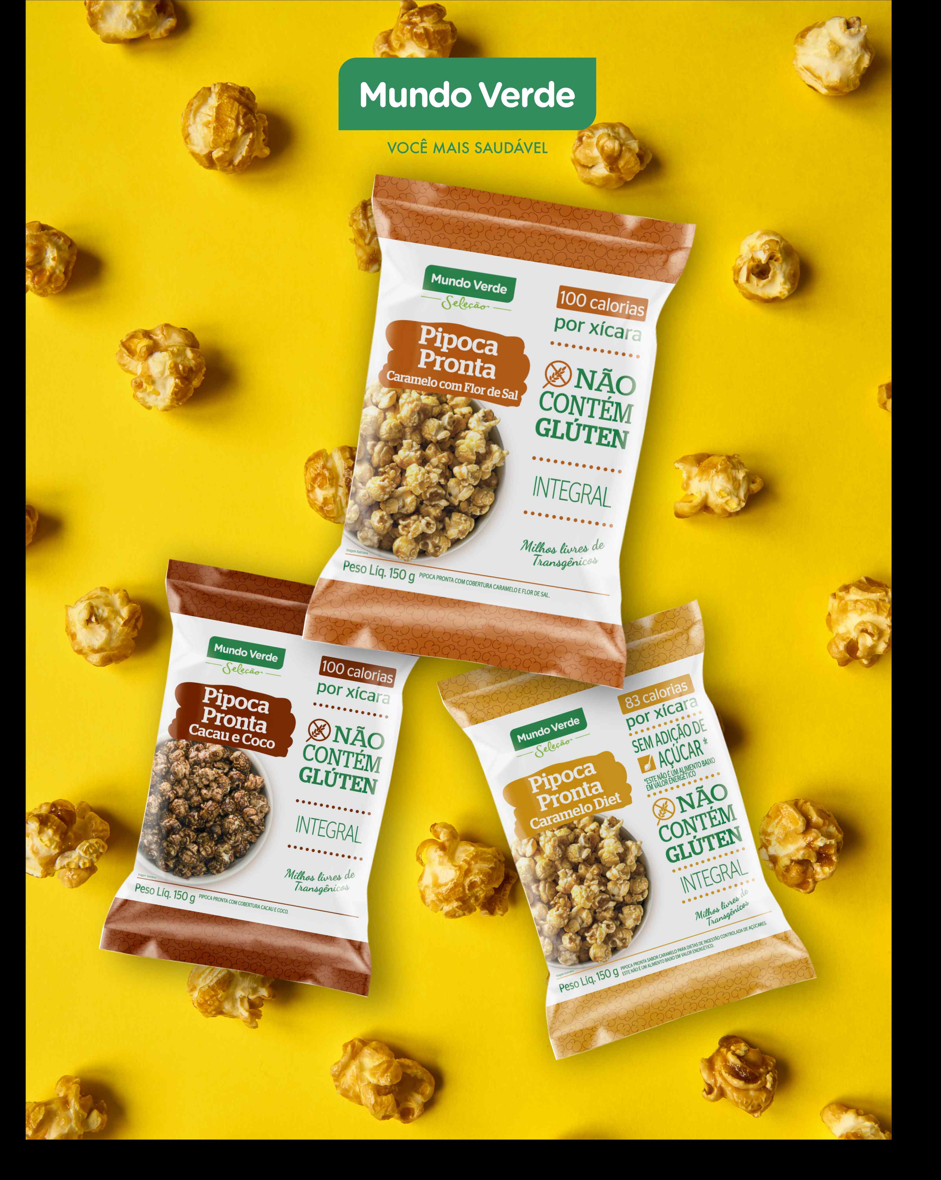 Mundo Verde — Adesivo Pipoca Amarelo