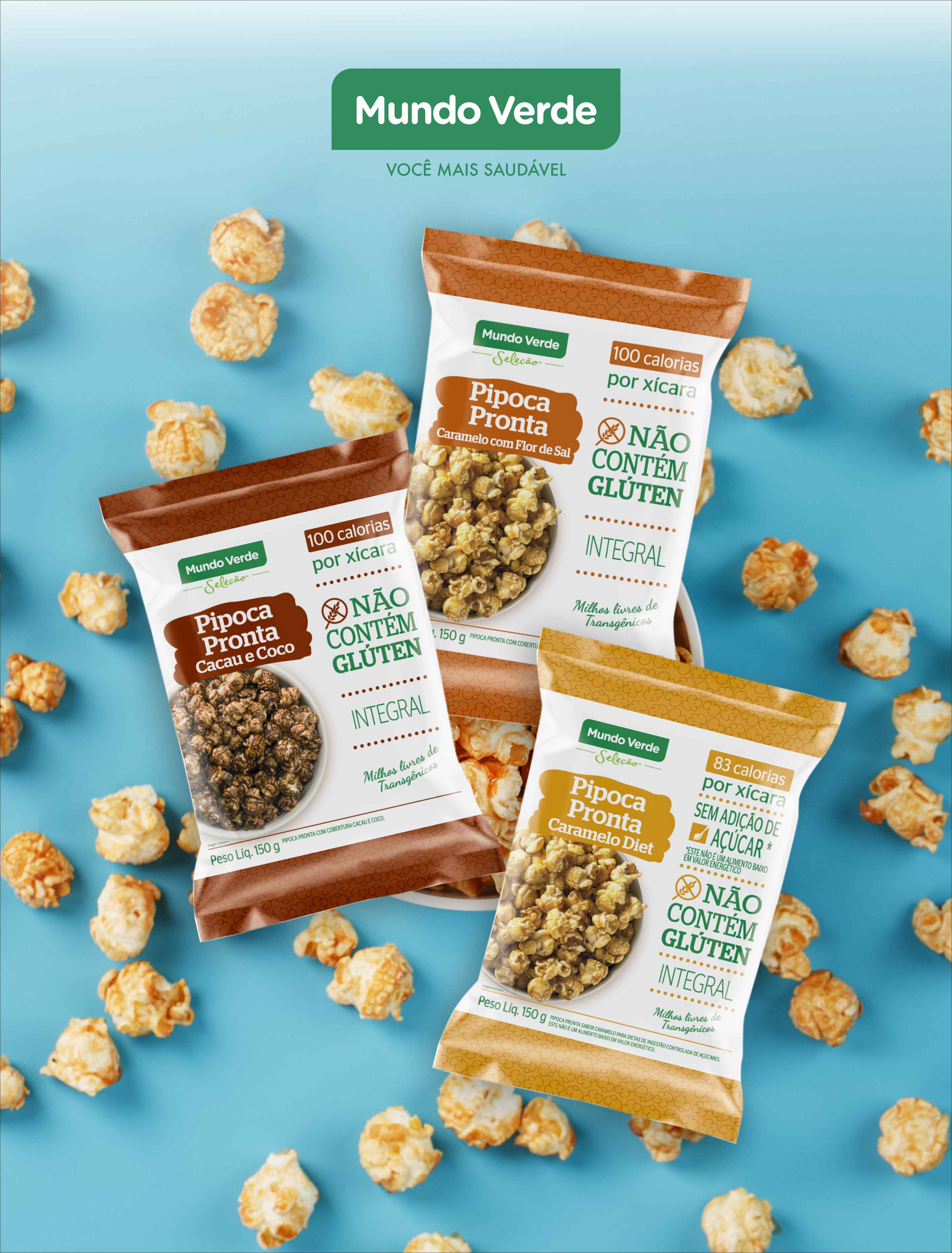 Mundo Verde — Adesivo Pipoca Azul